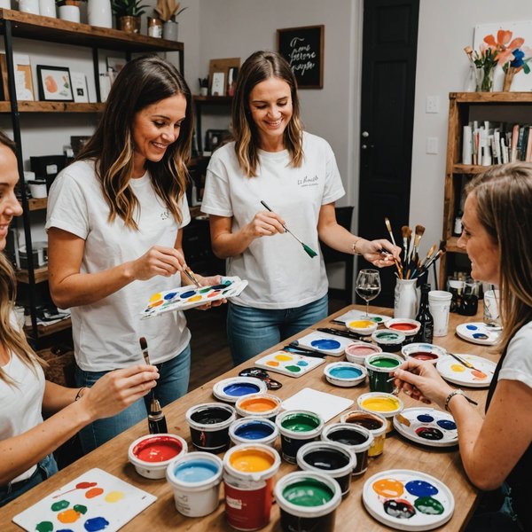 Comment organiser une soirée de peinture et vin entre amies?